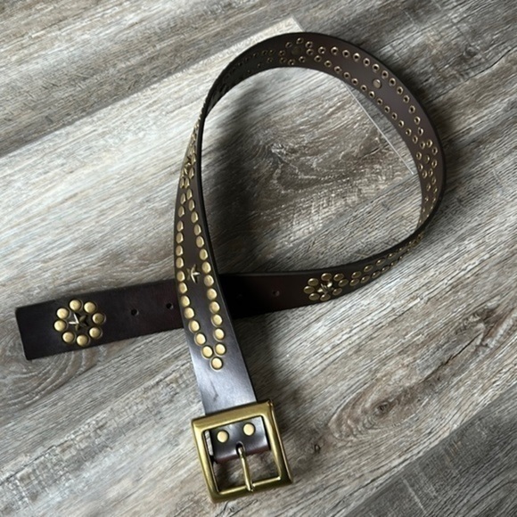 Paris Blues belt brown gold accents Western Country size Small - Picture 1 of 11